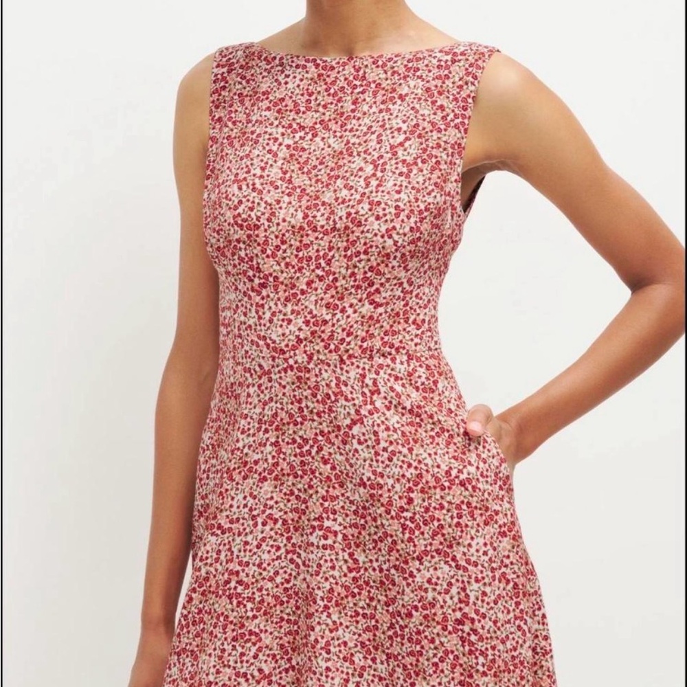 Reformation Elva Red Floral Mini Dress size 2